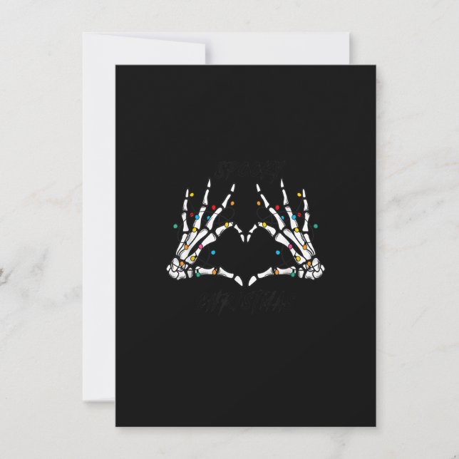 Christmas Skeleton Spooky Christmas Merry Xmas Par Invitation (Front)