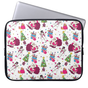 Christmas Sketch Pattern Laptop Sleeve