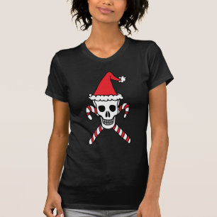 Christmas Skull and Candy Cane Crossbones T-Shirt