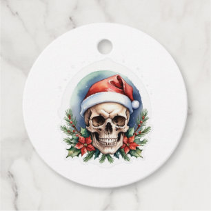 Christmas skull favour tags