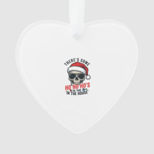 Christmas Skull Ho Ho Ho Humor Design Ornament