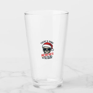 Christmas Skull Ho Ho Ho Humour Design Glass