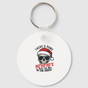Christmas Skull Ho Ho Ho Humour Design Keychain