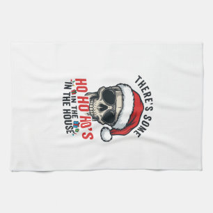 Christmas Skull Ho Ho Ho Humour Design Kitchen Towel
