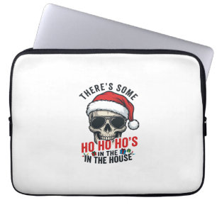 Christmas Skull Ho Ho Ho Humour Design Laptop Sleeve