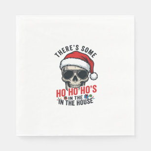 Christmas Skull Ho Ho Ho Humour Design Napkin