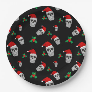 Christmas Skull Party Plates - style 1