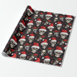 Christmas Skull Santa Hat Gothic Pattern Wrapping Paper<br><div class="desc">"🖤🎄 Unwrap a touch of dark delight this holiday season with our Christmas Skull Santa Hat Gothic Pattern Wrapping Paper! 🎁💀 Embrace the unconventional and add a dash of gothic charm to your Christmas presents. This eye-catching wrapping paper features a unique blend of festive Santa hats and edgy skulls, creating...</div>