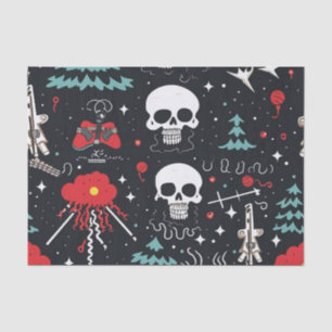 Christmas Skull Tissue Paper
