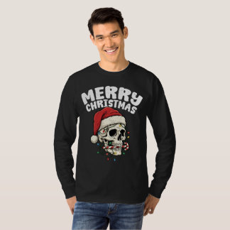 Christmas Skull With Lights T-Shirt