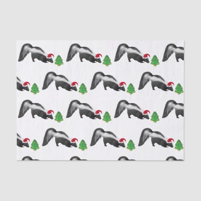 Christmas Skunk Tissue Paper (Front)