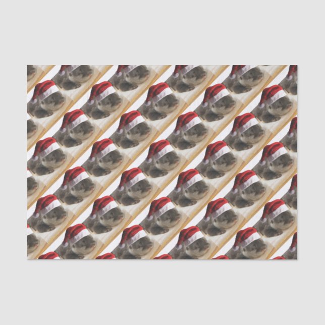 Christmas Sleepy Otter Tissue Paper (Front)