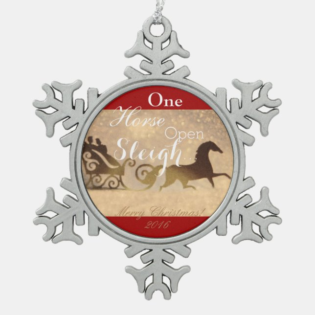 Christmas Sleigh Ride Ornament (Front)