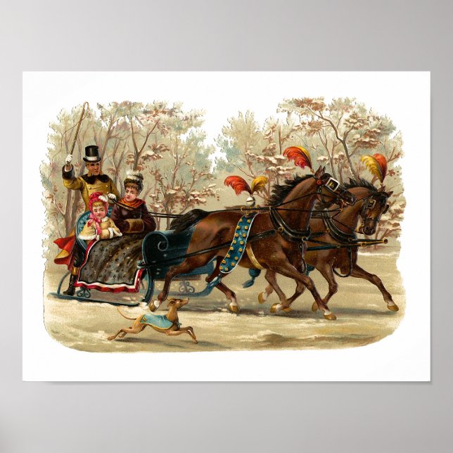 "Christmas Sleigh Ride" Poster (Front)