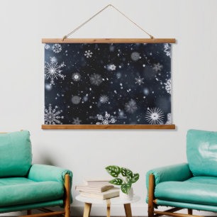 Christmas SlipperyJoe falling various shapes sizes Hanging Tapestry