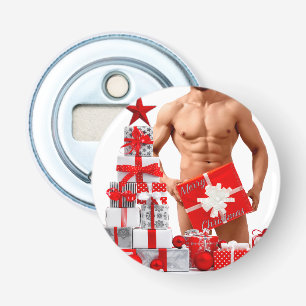 Christmas SlipperyJoe gay pride gifts LGBTQIA wrap Bottle Opener