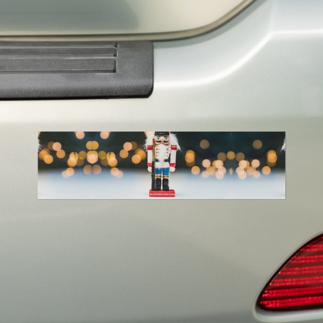 Christmas SlipperyJoe nutcracker figurine ornament Bumper Sticker (On Car)