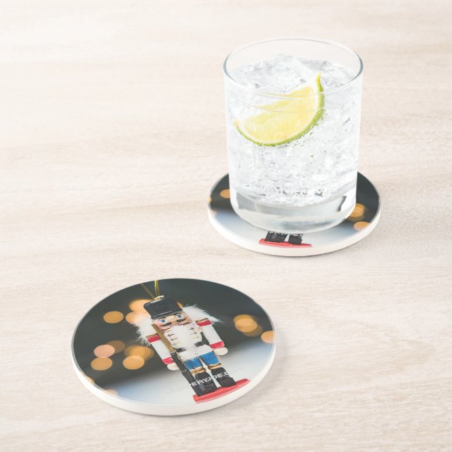 Christmas SlipperyJoe nutcracker figurine ornament Coaster (Side)