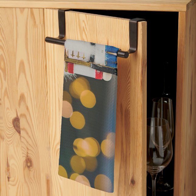 Christmas SlipperyJoe nutcracker figurine ornament Kitchen Towel (Thirds Fold)