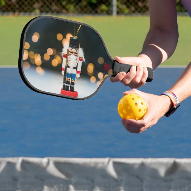 Christmas SlipperyJoe nutcracker figurine ornament Pickleball Paddle (Insitu)