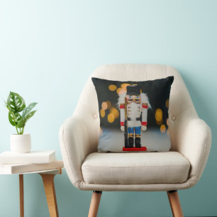 Christmas SlipperyJoe nutcracker figurine ornament Throw Pillow