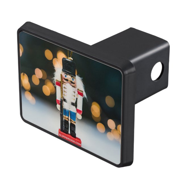 Christmas SlipperyJoe nutcracker figurine ornament Trailer Hitch Cover (Top Right)