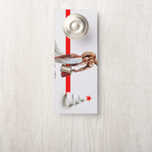 Christmas SlipperyJoe presents sexy red star holid Door Hanger