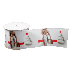 Christmas SlipperyJoe presents sexy red star holid Satin Ribbon
