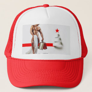 Christmas SlipperyJoe presents sexy red star holid Trucker Hat