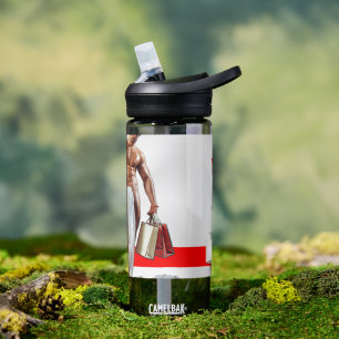 Christmas SlipperyJoe presents sexy red star holid Water Bottle