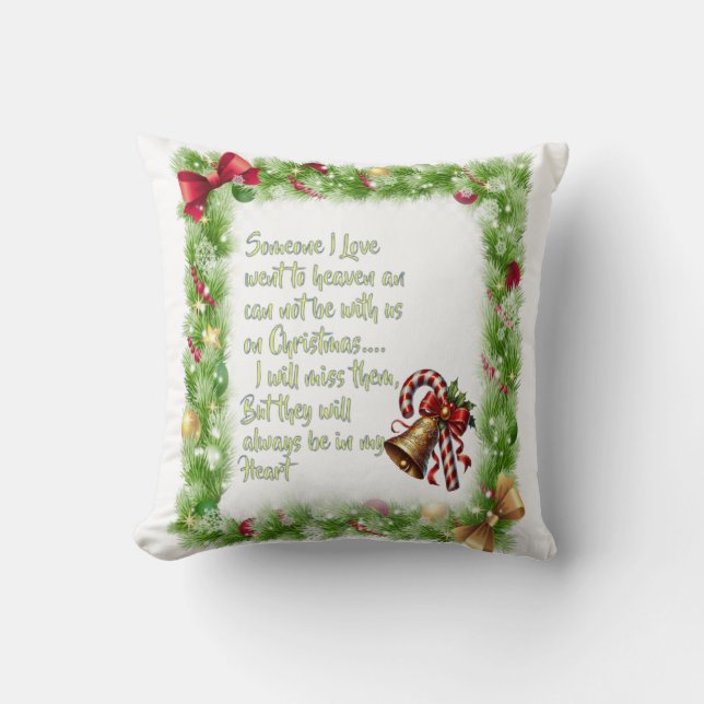 Christmas slogan  throw pillow (Front)