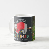 Christmas sloth bright colourful fun kids holiday