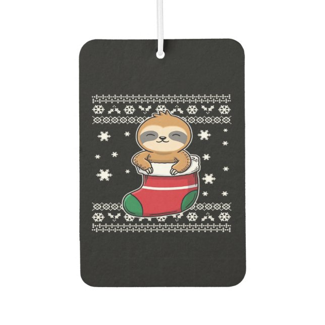 Christmas Sloth Classic T-Shirt Air Freshener (Front)