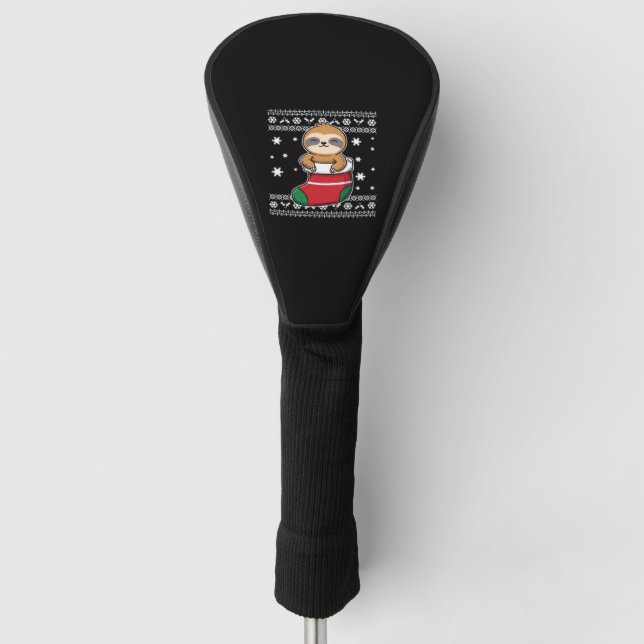 Christmas Sloth Classic T-Shirt Golf Head Cover (Front)