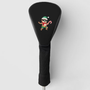 Christmas Sloth Elf Peppermint Candy Cane Shirt Gi Golf Head Cover