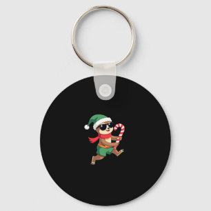 Christmas Sloth Elf Peppermint Candy Cane Shirt Gi Keychain