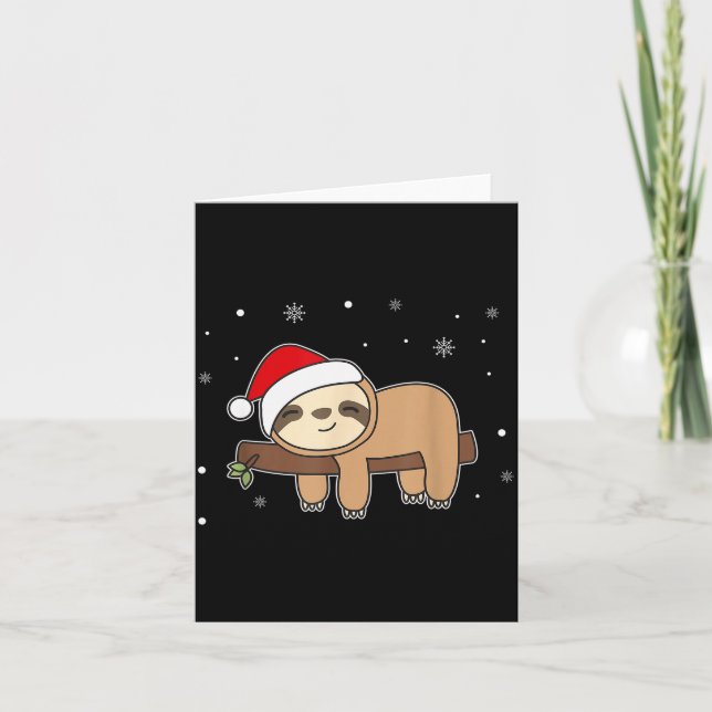 Christmas Sloth For Christmas Sweet Sloths  Card (Front)