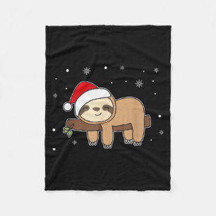 Christmas Sloth For Christmas Sweet Sloths  Fleece Blanket