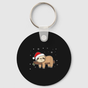 Christmas Sloth For Christmas Sweet Sloths Keychain