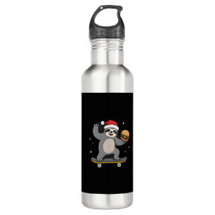 CHRISTMAS SLOTH Funny Christmas Skateboard Sloth ( 710 Ml Water Bottle