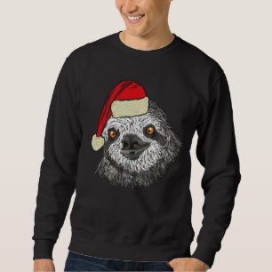 Christmas Sloth Funny Festive Animal Chill Humour Sweatshirt