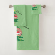 Christmas Sloth Holiday Light Green