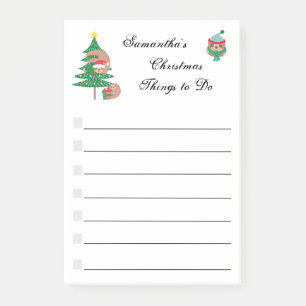 Christmas Sloth Holiday Personalized Check List Po Post-it Notes