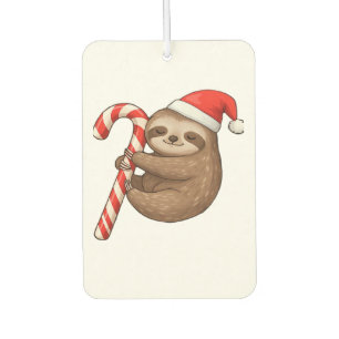 Christmas Sloth Hugging Candy Cane Classic T-Shirt Air Freshener