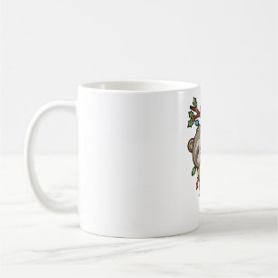Christmas Sloth Lights Funny Holiday Coffee Mug