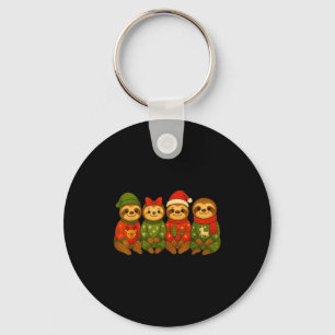 Christmas Sloth Matching Family Xmas Pajama Men Wo Keychain
