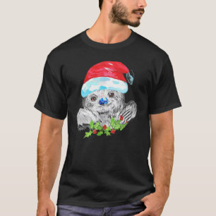 Christmas Sloth Merry Christmas Happy Holidays T-Shirt