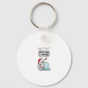 Christmas Sloth Sleeping Holiday Keychain