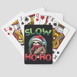 Christmas Sloth  Slow Ho Ho Festive Holiday Design Playing Cards