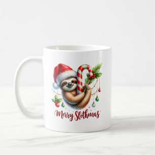 Christmas Sloth Sweatshirt, Holiday Slothmas Coffee Mug